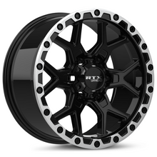 Load image into Gallery viewer, 178622 - RTX Offroad Storm 20X9 6X139.7 ET 20mm Gloss Black Milled with Machined Lip -  RTX Wheels Canada