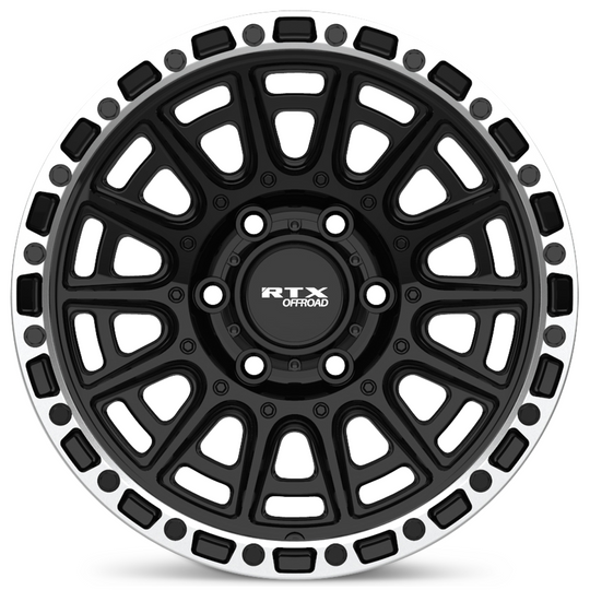 178619 - RTX Offroad Striker 20X9 6X139.7 ET 10mm Gloss Black Milled with Machined Lip -  RTX Wheels Canada
