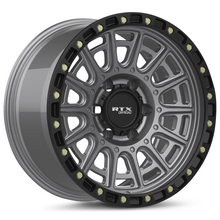Charger l'image dans la galerie, 178618 - RTX Offroad Striker 20X9 6X139.7 ET 10mm Matte Gunmetal with Black Lip and Milled Rivets -  RTX Wheels Canada