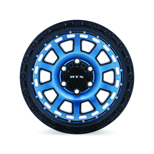 163802 - RTX Offroad Titan 18X9 5X127 ET -15mm Midnight Blue with Black Lip -  RTX Wheels Canada