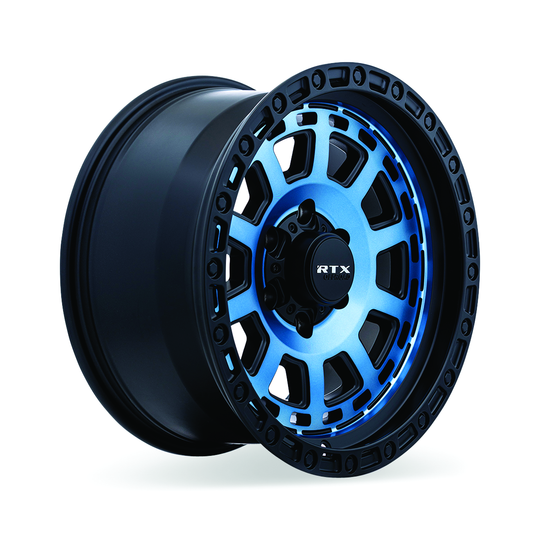 163802 - RTX Offroad Titan 18X9 5X127 ET -15mm Midnight Blue with Black Lip -  RTX Wheels Canada