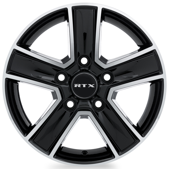 507430 - RTX Transit 16X6.5 5X130 ET 60mm Gloss Black Machined - RTX Wheels Canada