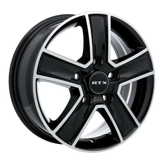 507430 - RTX Transit 16X6.5 5X130 ET 60mm Gloss Black Machined - RTX Wheels Canada