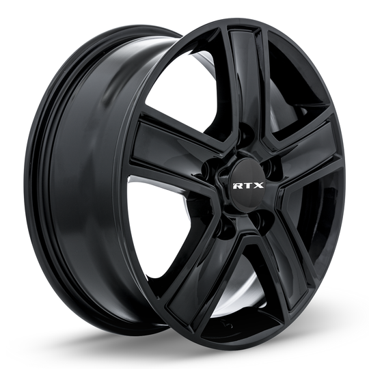 507434 - RTX Transit 16X6.5 5X160 ET 60mm Gloss Black - RTX Wheels Canada