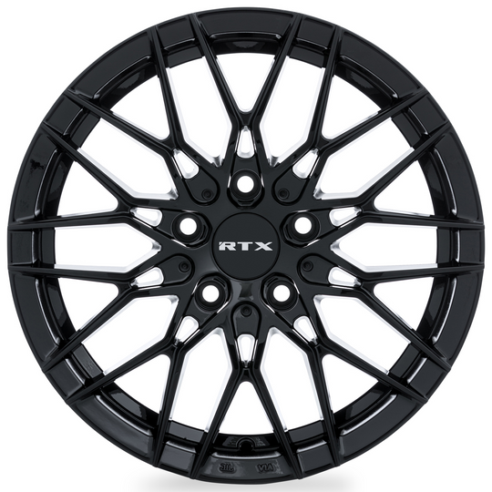 083053 - RTX V20 20X8.5 5X114.3 ET 42mm Gloss Black - RTX Wheels Canada