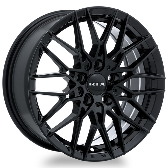 083589 - RTX V20 16X7 5X114.3 ET 40mm Gloss Black - RTX Wheels Canada