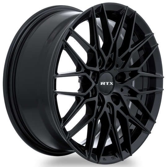 082939 - RTX V20 18X8 5X114.3 ET 42mm Gloss Black - RTX Wheels Canada