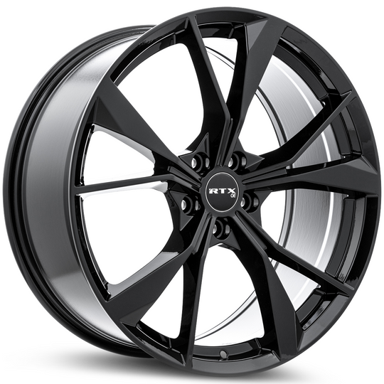 507437 - RTX OE VW01 18X8 5X112 ET 40mm Gloss Black -  RTX Wheels Canada