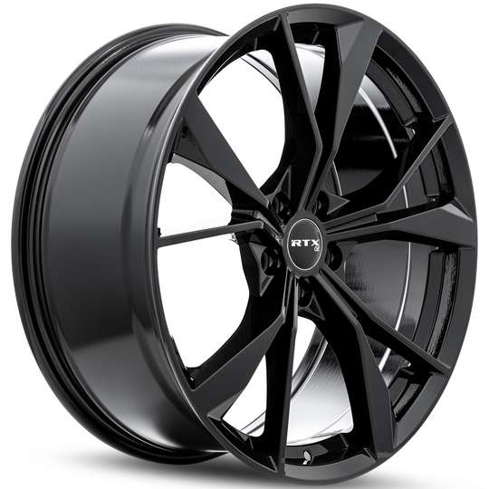 507437 - RTX OE VW01 18X8 5X112 ET 40mm Gloss Black -  RTX Wheels Canada