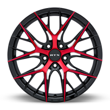 Load image into Gallery viewer, 083055 - RTX R-Spec Valkyrie 18X8 5X114.3 ET 40mm Gloss Black Machined Red -  RTX Wheels Canada