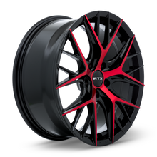 Load image into Gallery viewer, 083055 - RTX R-Spec Valkyrie 18X8 5X114.3 ET 40mm Gloss Black Machined Red -  RTX Wheels Canada