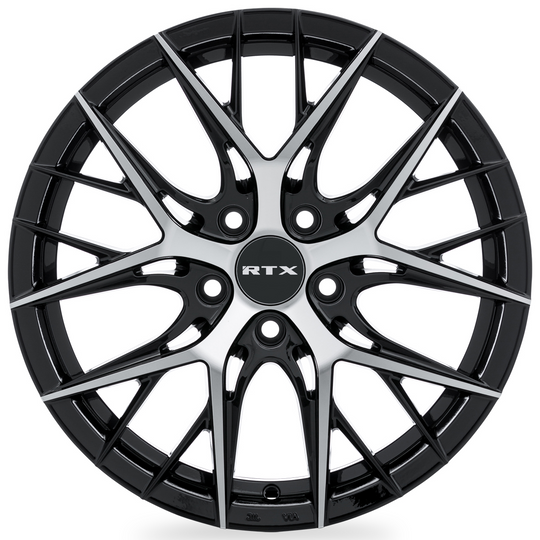082996 - RTX R-Spec Valkyrie 18X8 5X112 ET 38mm Gloss Black Machined -  RTX Wheels Canada