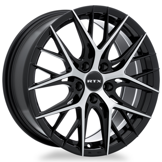 082995 - RTX R-Spec Valkyrie 18X8 5X114.3 ET 40mm Gloss Black Machined -  RTX Wheels Canada