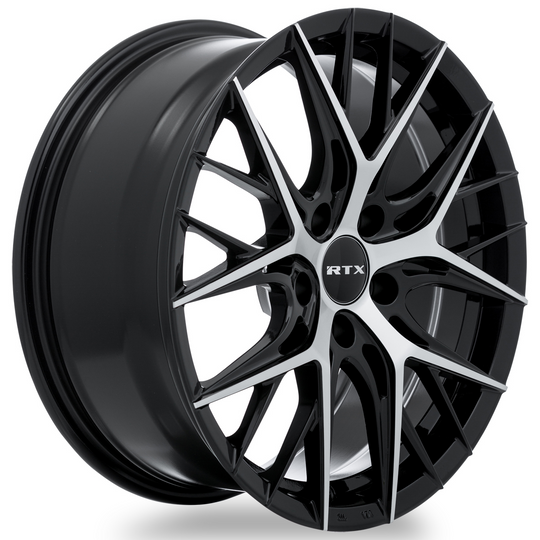 082993 - RTX R-Spec Valkyrie 17X7.5 5X114.3 ET 40mm Gloss Black Machined -  RTX Wheels Canada