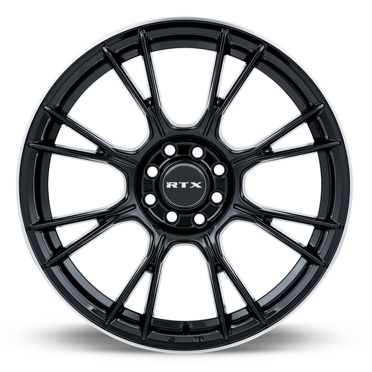 082078 - RTX Vapor 17X7.5 5X114.3 ET 40mm Black with Machined Lip - RTX Wheels Canada