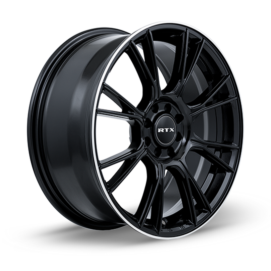 082078 - RTX Vapor 17X7.5 5X114.3 ET 40mm Black with Machined Lip - RTX Wheels Canada