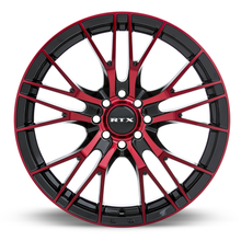 Load image into Gallery viewer, 082313 - RTX Vertex 16X7 5X114.3 ET 40mm Black Machined Red - RTX Wheels Canada