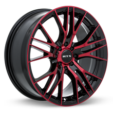 Load image into Gallery viewer, 082313 - RTX Vertex 16X7 5X114.3 ET 40mm Black Machined Red - RTX Wheels Canada