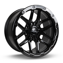 Load image into Gallery viewer, 083003 - RTX Offroad Volcano 20X10 6X135 ET -18mm Gloss Black Milled Edge -  RTX Wheels Canada