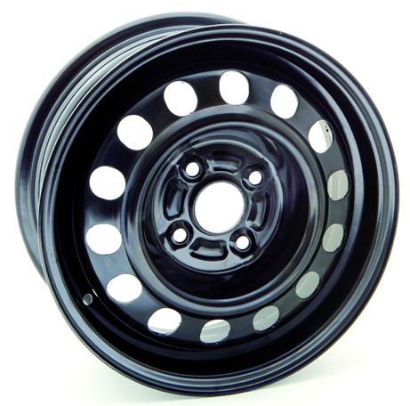 X40720 - RTX Steel Wheel 14X5.5 4X100 ET 45mm Black - RTX Wheels Canada