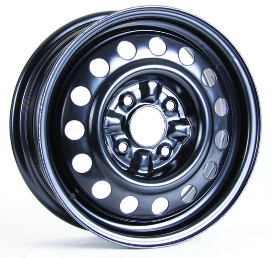X99103N - RTX Steel Wheel 15X6 4X114.3 ET 45mm Black - RTX Wheels Canada