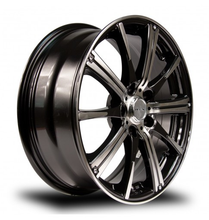 Load image into Gallery viewer, 081005 - RTX Spark 15X6 4X100 ET 45mm Black Machined - RTX Wheels Canada
