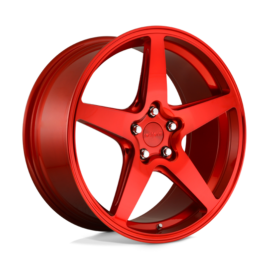 R149198543+45 - Rotiform R149 WGR 19X8.5 5X112  45mm Candy Red - Rotiform Wheels Canada