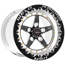 Load image into Gallery viewer, 91HB7110B77F - Weld Racing Weldstar Beadlock 17X11 5X120.65 ET 43mm Black Center - Polished Shell - Weld Racing Wheels Canada
