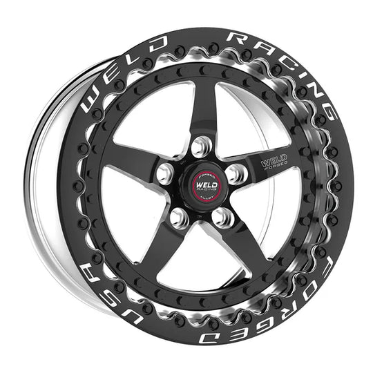 791B-58278F - Weld Racing Weldstar Beadlock 15X8 5X120.65 ET 0mm Black - Weld Racing Wheels Canada