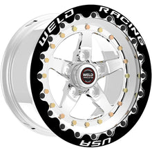 Load image into Gallery viewer, 791P510280G - Weld Racing Weldstar Beadlock 15X10 5X120.65 ET 0mm Polished Center - Polished Shell - Weld Racing Wheels Canada