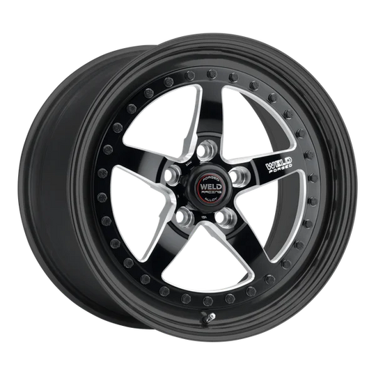 791B-510B280 - Weld Racing Weldstar 15X10 5X120.65 ET 0mm Black Center - Black Shell - Weld Racing Wheels Canada