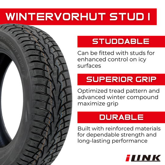6EIL030F 195/65R15 Zmax iLink Wintervorhut Stud I 95T Zmax iLink Tires Canada