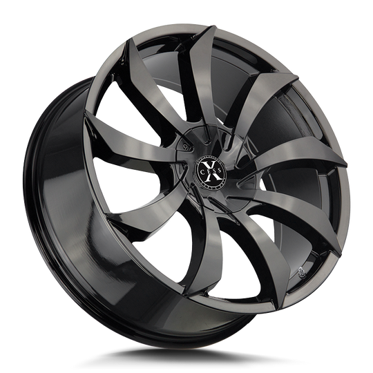 X01250135GB - Xcess X01 22X9 5X120 / 5X114.3 35mm Gloss Black - Xcess Wheels Canada