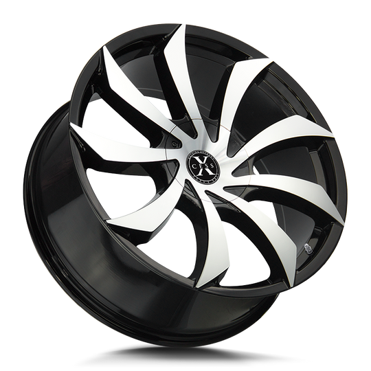 X01250435GBM - Xcess X01 22X9 5X108 / 5X114.3 35mm Gloss Black, Machined - Xcess Wheels Canada