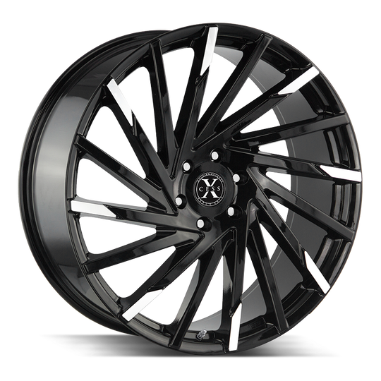 X02463924GBM - Xcess X02 X02 24X9.5 6x139.7 24mm Gloss Black Machined - Xcess Wheels Canada