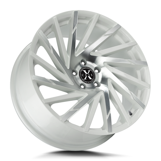 X02051435WM - Xcess X02 X02 20X8.5 5x114.3 35mm White Machined - Xcess Wheels Canada