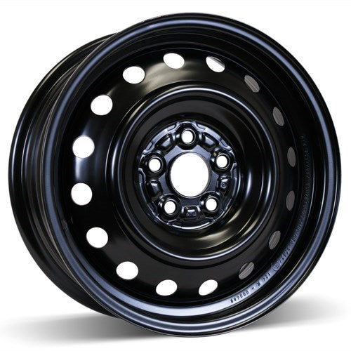 X40839 - RSSW Steel Wheel 15X6 5X100 ET 55mm Bore 56.1mm Black - RSSW Wheels Canada