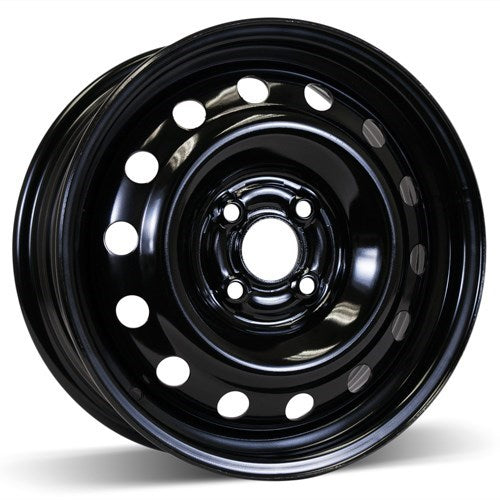 X40861 - RSSW Steel Wheel 15X6 4X100 ET 45mm Bore 56.1mm Black - RSSW Wheels Canada