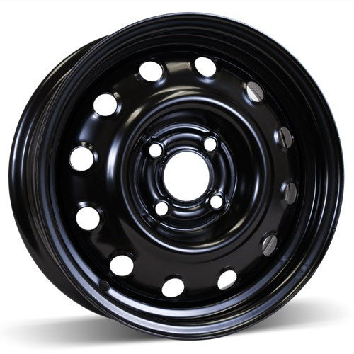 X41442 - RSSW Steel Wheel 14X5.5 4X100 ET 44.5mm Bore 59.1mm Black - RSSW Wheels Canada