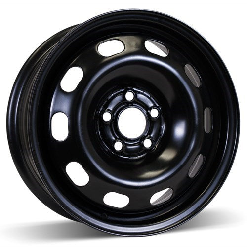 X41557 - RSSW Steel Wheel 15X6 5X100 ET 36.5mm Bore 57.1mm Black - RSSW Wheels Canada