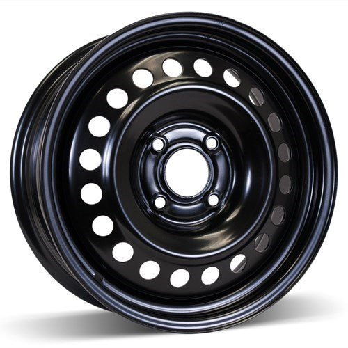 X41645 - RSSW Steel Wheel 16X6.5 4X114.3 ET 45mm Bore 66.1mm Black - RSSW Wheels Canada