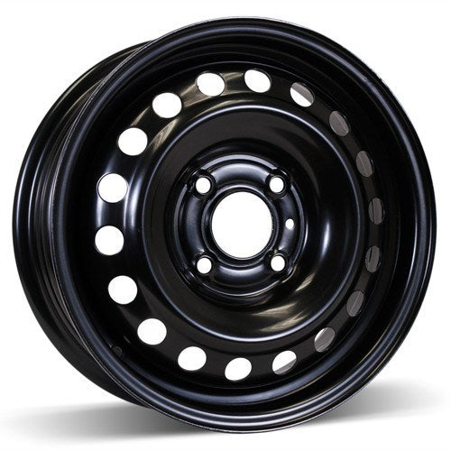 X42545 - RSSW Steel Wheel 15X5.5 4X114.3 ET 40mm Bore 66.1mm Black - RSSW Wheels Canada