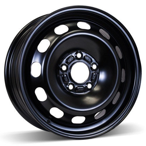 X43558 - RSSW Steel Wheel 15X6 5X108 ET 46mm Bore 63.4mm Black - RSSW Wheels Canada