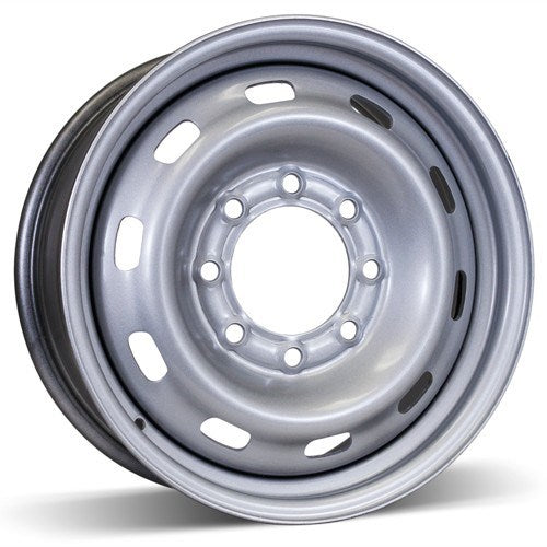 X43786 - RSSW Steel Wheel 17X7 8X180 ET 43mm Bore 124.1mm Silver - RSSW Wheels Canada