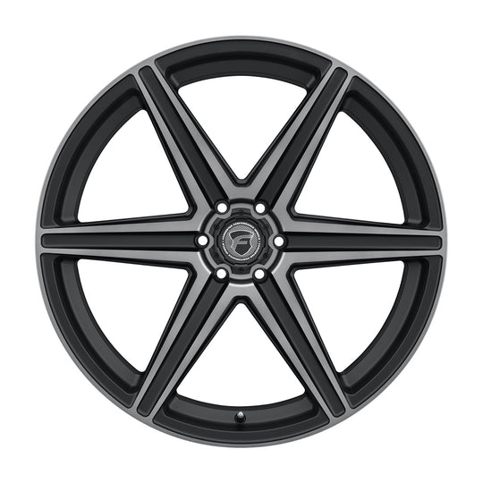 F01240089P25 - Forgestar X6 24X10 6X135 +25mm Satin Black Machined & Double Dark Tint - Forgestar Wheels Canada