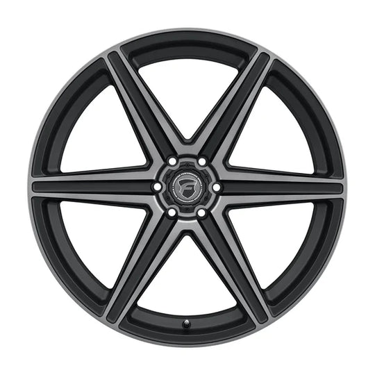 F01240084P25 - Forgestar X6 24X10 6X139.7 ET 25mm Satin Black Machined - Double Dark Tint - Forgestar Wheels Canada