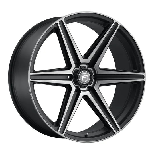 F01240084P25 - Forgestar X6 24X10 6X139.7 ET 25mm Satin Black Machined - Double Dark Tint - Forgestar Wheels Canada