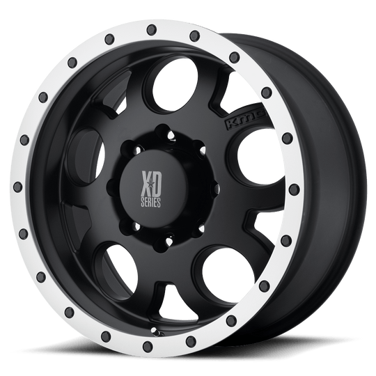 XD12589050718 - XD125 18X9 5X127  18mm Matte Black With Machined Reinforcing Ring - XD Wheels Canada