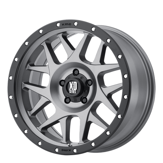 XD12779050412N - XD127 Bully 17X9 5X127 -12 mm Matte Gray Black Ring - XD Wheels Canada