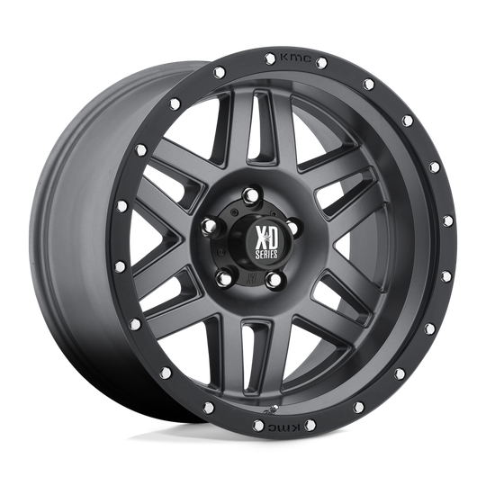 XD12879055412N - XD128 Machete 17X9 5X139.7 -12 mm Matte Gray Black Ring - XD Wheels Canada